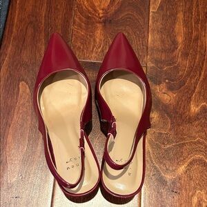 a new day Burgundy Slingback Heels